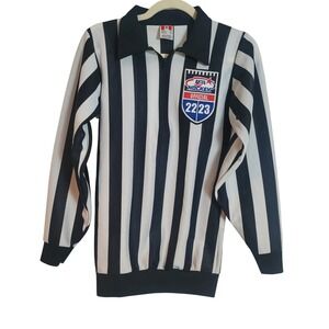 USA Hockey Official 22/23 Referee Jersey Mens XS Black White Striped Made Canada
